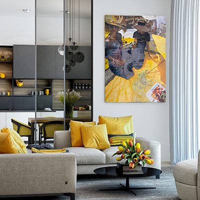 Summer Wine — fine art in modern interior