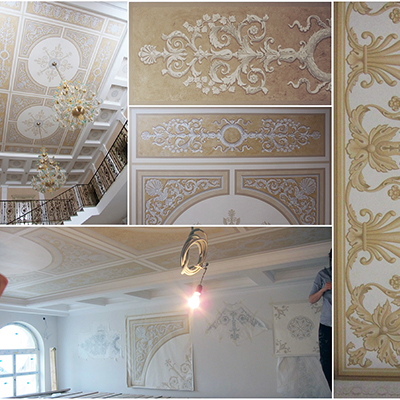 Ceiling painting — heraldic ornaments