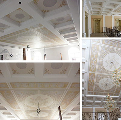 Ceiling painting in progress