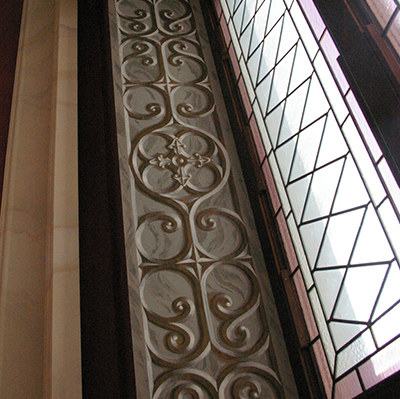 Ornaments on window frame