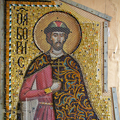 Wall painting in pool