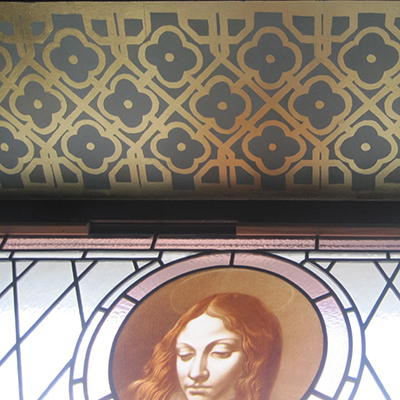 Ornament pattern on window frame